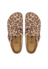 Birkenstock Klapki Boston Print 1033324 Brązowy. Kolor: brązowy. Materiał: skóra. Wzór: nadruk #4