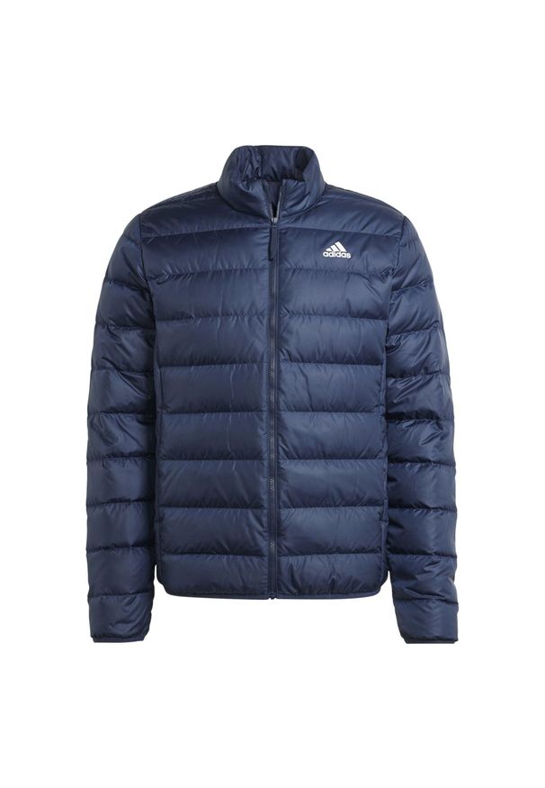 Adidas - Kurtka Essentials Light Rozmiar XXL Niebieski - IK3218. Kolor: wielokolorowy, niebieski, biały. Materiał: poliester. Sezon: zima. Sport: turystyka piesza