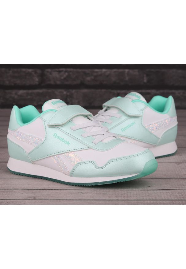 Buty dziecięce sportowe Reebok ROYAL CL JOG. Kolor: biały, zielony, żółty, wielokolorowy. Model: Reebok Royal. Sport: joga i pilates