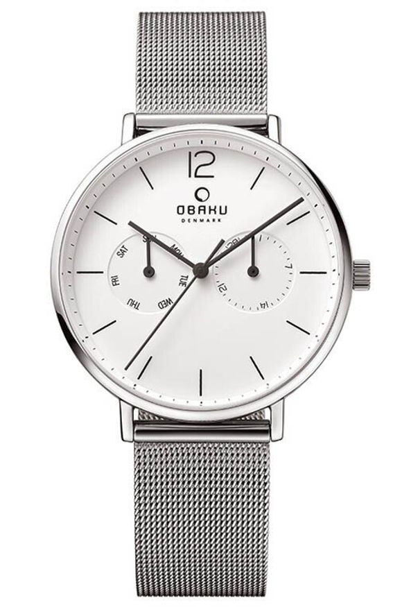 OBAKU - Zegarek męski Obaku Denmark V182GMCWMC srebrny. Kolor: srebrny