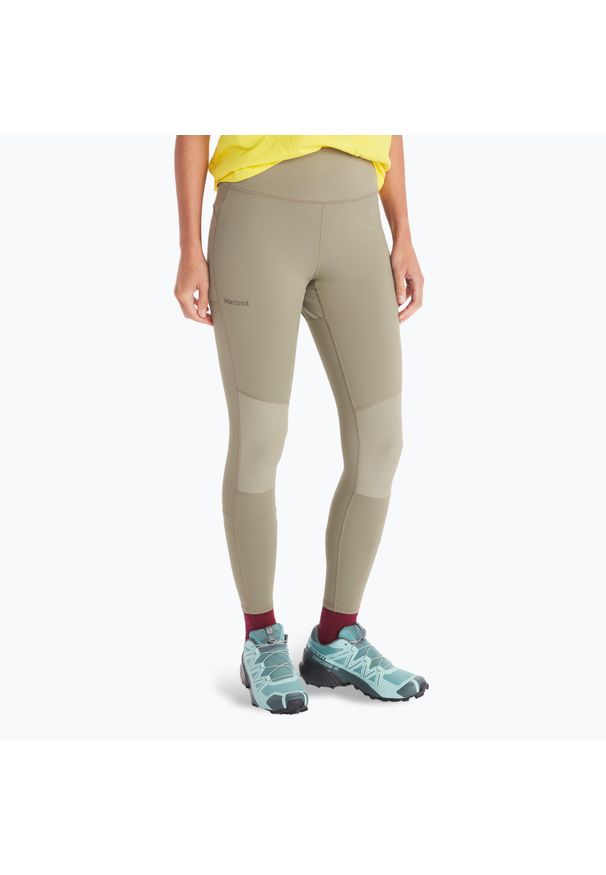 Spodnie damskie Marmot Rock Haven Hybrid Tights. Kolor: zielony. Długość: długie. Sport: turystyka piesza