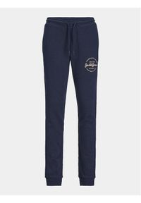 Jack&Jones Junior Spodnie dresowe Gordon 12249856 Granatowy Slim Fit. Kolor: niebieski. Materiał: bawełna