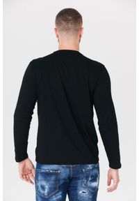 Armani Exchange - ARMANI EXCHANGE Czarny longsleeve męski z małym logo. Kolor: czarny. Materiał: prążkowany. Długość rękawa: długi rękaw #5