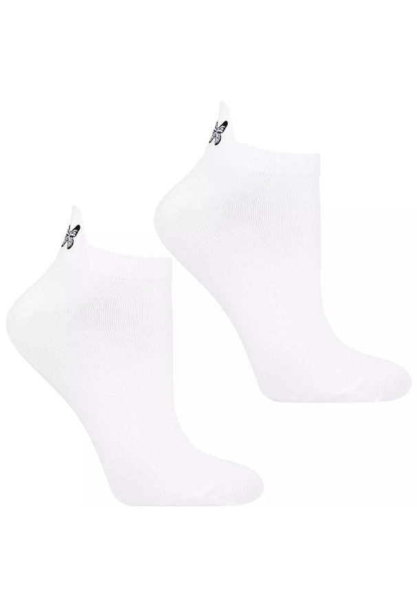 Kolorowe Damskie Stopki Moraj Motylki Mix 3 Pary. Kolor: biały. Materiał: dzianina. Wzór: kolorowy