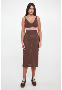 Ermanno Firenze - Sukienka ażurowa midi ERMANNO FIRENZE. Wzór: ażurowy. Długość: midi #4