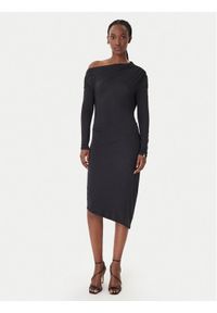 Patrizia Pepe Sukienka koktajlowa 8A1606/J37-K103 Czarny Regular Fit. Kolor: czarny. Materiał: syntetyk. Styl: wizytowy #1