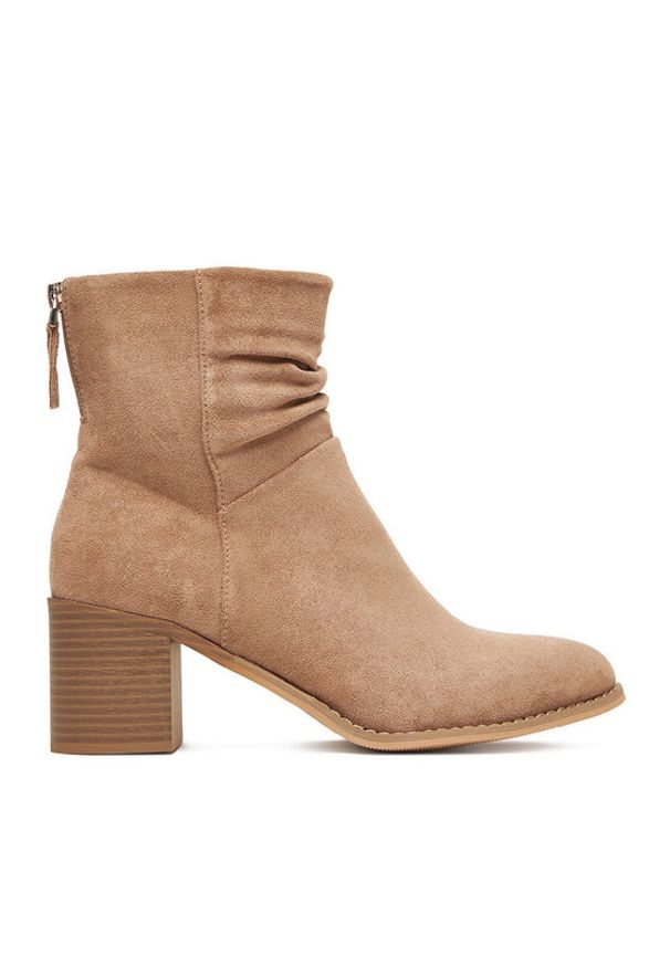 Jenny - JENNY Botki CEO-MARTINA WS14438-22 Beżowy. Kolor: beżowy. Materiał: materiał