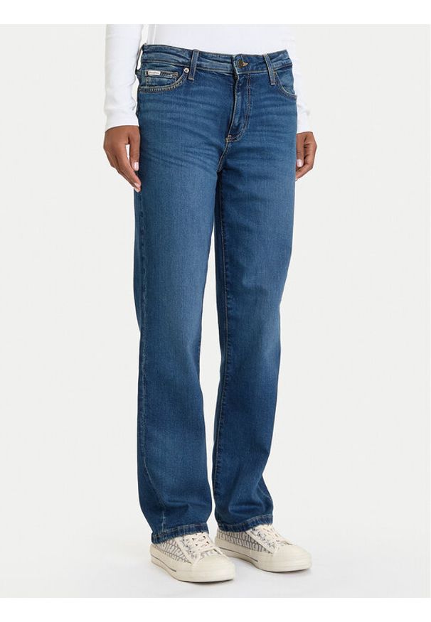 Guess Jeans Jeansy W5BA98 D5RA3 Granatowy Regular Fit. Kolor: niebieski