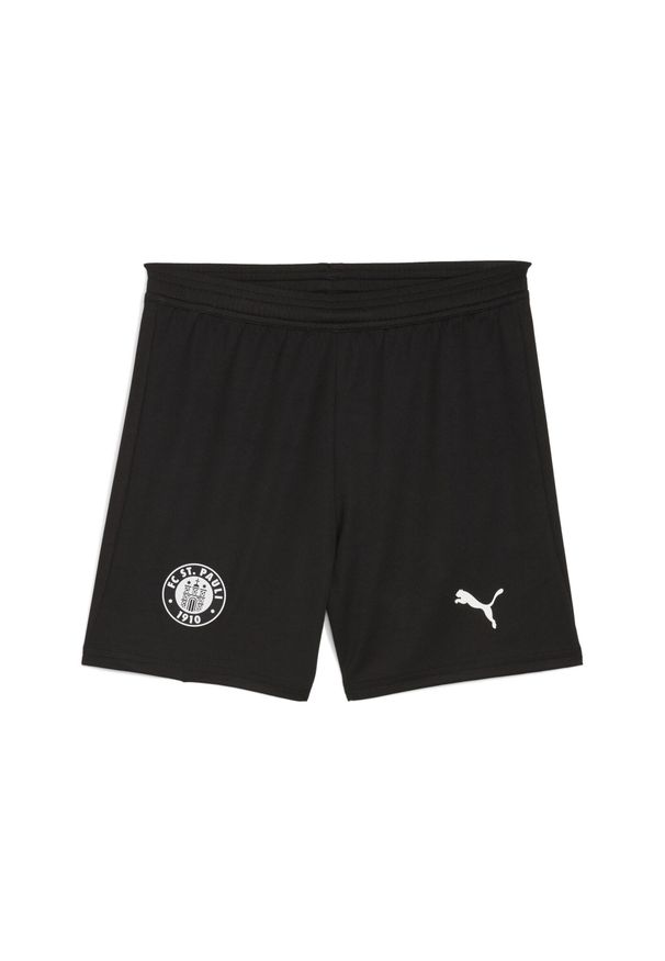 Puma - Młodzieżowe szorty FC St. Pauli 25/26 PUMA Black White. Kolor: czarny, biały, wielokolorowy. Materiał: tkanina. Sport: piłka nożna