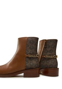 MICHAEL Michael Kors Botki Carlisle 40F4CLME8L Brązowy. Kolor: brązowy. Materiał: skóra #5