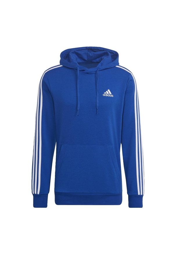 Adidas - Bluza z 3 paskami adidas Essentials. Typ kołnierza: kaptur. Kolor: biały, niebieski, wielokolorowy. Sport: fitness