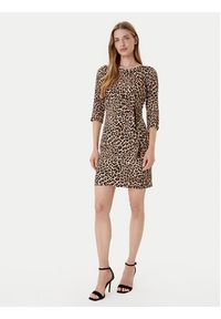 Morgan Sukienka codzienna 252-RJOSY Brązowy Regular Fit. Okazja: na co dzień. Kolor: brązowy. Materiał: syntetyk. Typ sukienki: proste. Styl: casual #4