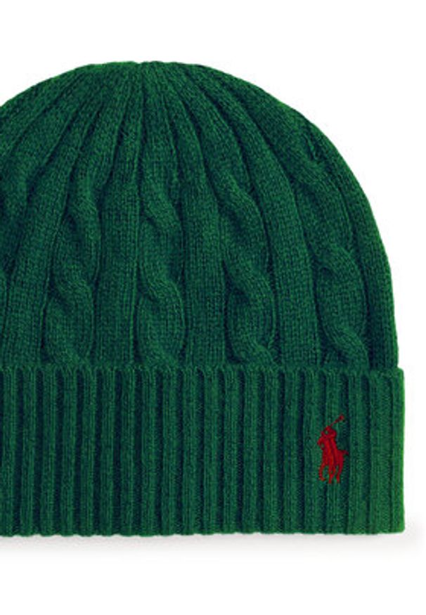 Polo Ralph Lauren Czapka 455981442005 Zielony. Kolor: zielony. Materiał: wełna