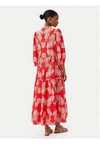 LOLA CASADEMUNT Sukienka letnia LS2616138 Czerwony jasny Regular Fit. Kolor: czerwony. Materiał: wiskoza. Sezon: lato #3