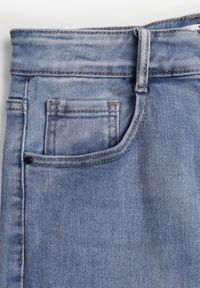 Born2be - Niebieskie Szerokie Jeansy z Bawełną z Wysokim Stanem Ninuin. Stan: podwyższony. Kolor: niebieski. Wzór: koronka. Styl: elegancki, klasyczny #3