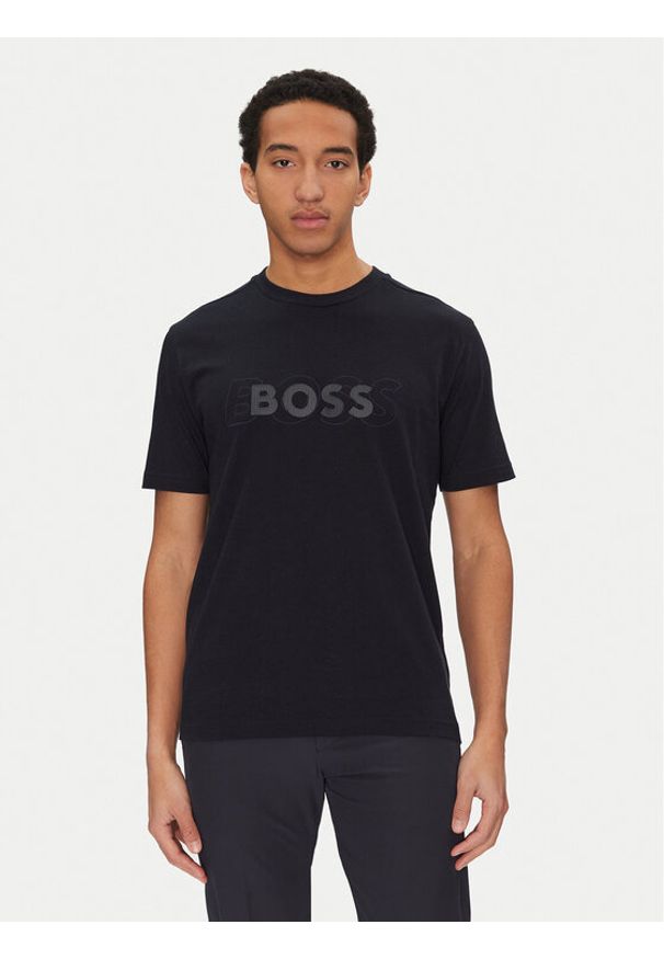 BOSS T-Shirt 50531271 Granatowy Regular Fit. Kolor: niebieski. Materiał: bawełna