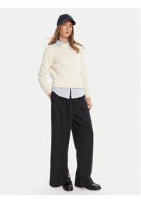 Barbour Sweter Burne Crew LKN1572WH51 Écru Regular Fit. Materiał: bawełna #5