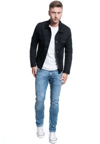 Jack & Jones - JACK & JONES JJIROYAL OVERSHIRT R211 BLACK DENIM 12155119. Kolor: czarny. Materiał: denim #10