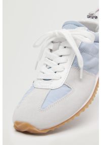 mango - Mango buty Delti1. Nosek buta: okrągły. Zapięcie: sznurówki. Kolor: niebieski. Materiał: guma #4