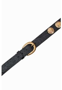 Desigual pasek skórzany damski kolor czarny. Kolor: czarny. Materiał: skóra #3