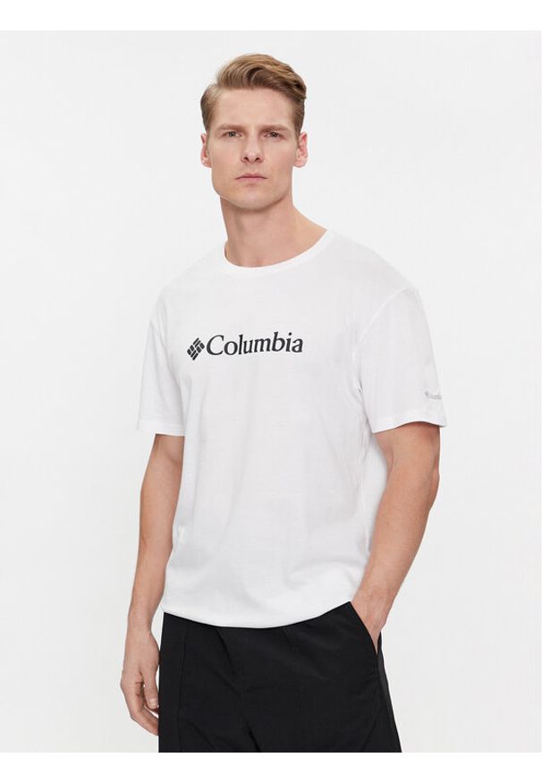 columbia - Columbia T-Shirt Csc Basic Logo 1680053 Biały Regular Fit. Kolor: biały. Materiał: bawełna