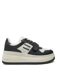 Tommy Jeans Sneakersy Tjw Retro Basket Flatform Velcro EN0EN02573 Czarny. Kolor: czarny