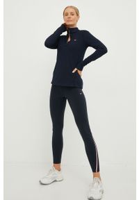 TOMMY HILFIGER - Tommy Hilfiger legginsy damskie kolor granatowy z aplikacją. Kolor: niebieski. Wzór: aplikacja #2