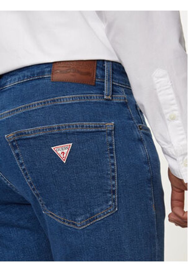 Guess Jeans Jeansy M4YA1C D5DM2 Granatowy Slim Fit. Kolor: niebieski