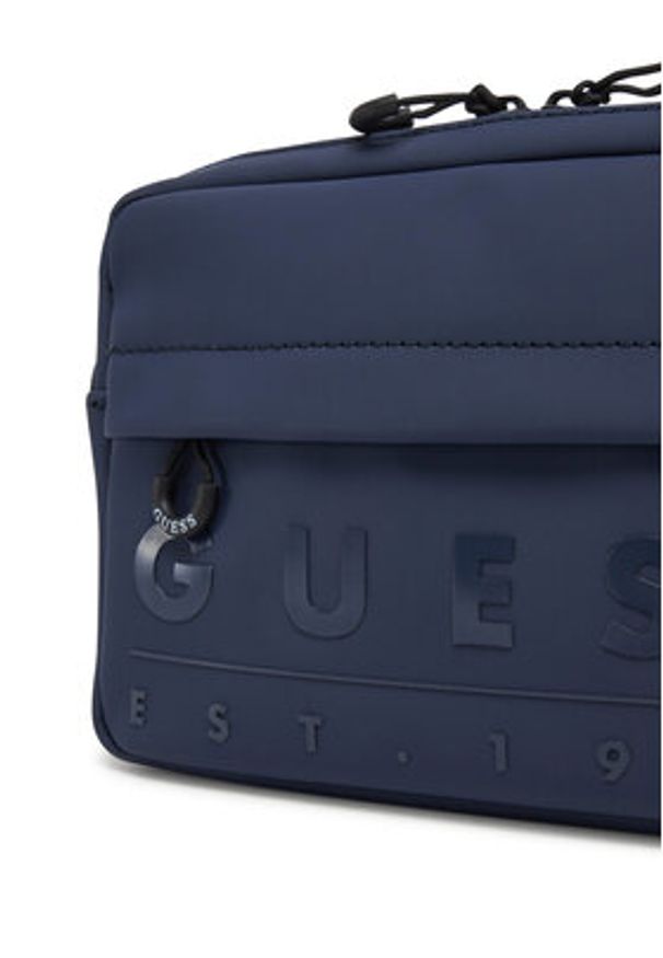 Guess Saszetka HMSOWR P5272 Granatowy. Kolor: niebieski. Materiał: skóra