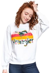 Wrangler - BLUZA WRANGLER 80´S RETRO SWEAT WHITE W6N0HO989 112130773. Styl: retro #8