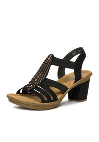 Rieker Sandały CEO-66526-00 Czarny. Kolor: czarny. Materiał: skóra #5