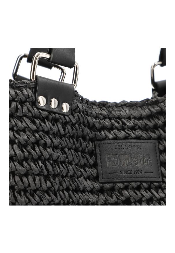 Big-Star - Czarna Duża Torba Big Star Wygodna Shopperka Damska. Kolor: czarny. Styl: casual, elegancki, klasyczny. Rodzaj torebki: na ramię