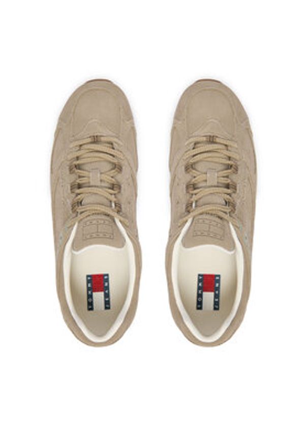 Tommy Jeans Sneakersy Archive '97 Lite EM0EM01652 Beżowy. Kolor: beżowy. Materiał: zamsz, skóra