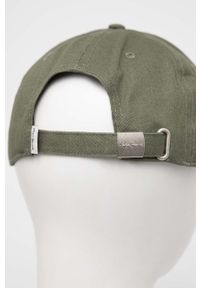 Pepe Jeans czapka z daszkiem bawełniana kolor zielony z aplikacją. Kolor: zielony. Materiał: bawełna. Wzór: aplikacja #2