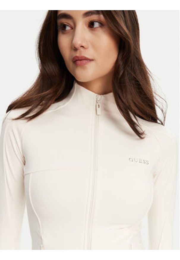 Guess Bluza V5RP17 KCD02 Écru Regular Fit. Materiał: syntetyk