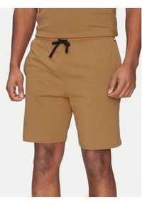 BOSS Szorty sportowe Mix&Match 50515314 Beżowy Regular Fit. Kolor: beżowy. Materiał: bawełna. Styl: sportowy #3