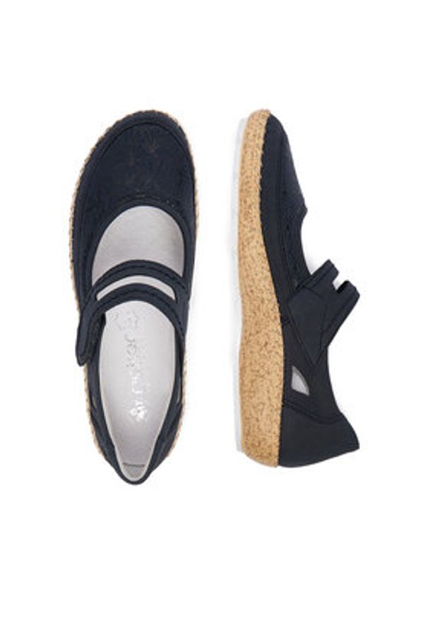 Rieker Półbuty CEO-44859-14 Granatowy. Kolor: niebieski. Materiał: skóra