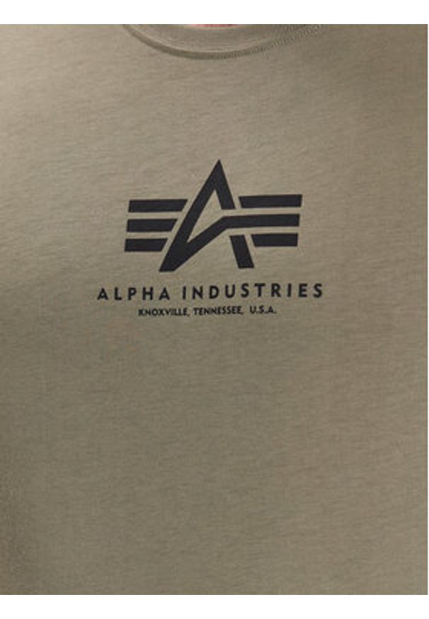 Alpha Industries T-Shirt Basic 118533 Beżowy Regular Fit. Kolor: beżowy. Materiał: bawełna