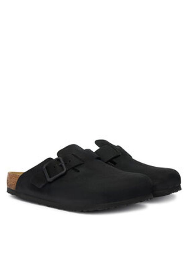 Birkenstock Klapki Boston Wire Buckle 1031585 Czarny. Kolor: czarny. Materiał: nubuk, skóra