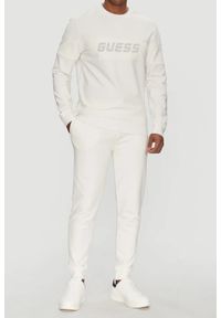 Guess - GUESS Białe spodnie męskie Aldwin, Rozmiar L. Kolor: biały. Materiał: poliester, bawełna, materiał #4