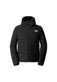 Kurtka turystyczna męska The North Face M Belleview Stretch Down Hoodie. Kolor: czarny. Sport: turystyka piesza