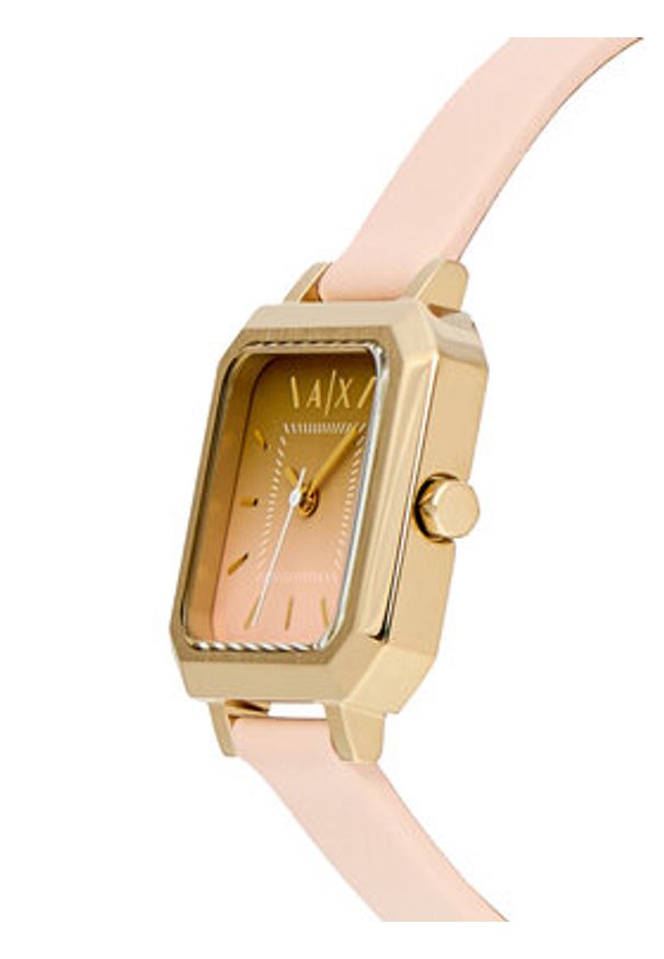 Armani Exchange Zegarek Leila AX5737 Różowy. Kolor: różowy. Materiał: skóra