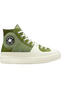 Trampki Converse Chuck Taylor All Star Construct, Dla obu płci. Kolor: zielony. Materiał: materiał. Model: Converse All Star