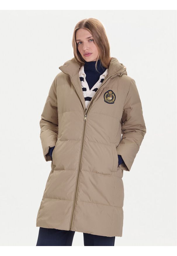 Lauren Ralph Lauren - LAUREN RALPH LAUREN Kurtka puchowa 297P04126002 Beżowy Regular Fit. Kolor: beżowy. Materiał: syntetyk