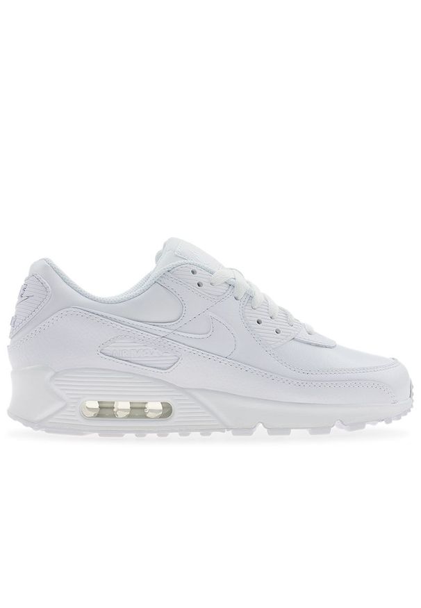 Buty męskie Nike Air Max 90 LTR CZ5594-100 - białe. Zapięcie: sznurówki. Kolor: biały. Materiał: skóra, materiał, syntetyk. Szerokość cholewki: normalna. Sezon: lato. Model: Nike Air Max 90, Nike Air Max