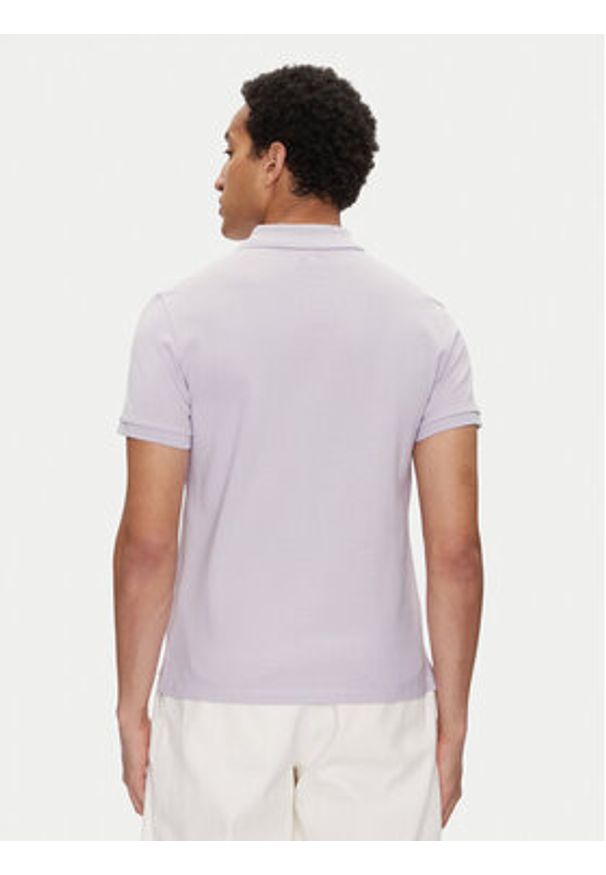 AMI PARIS - AMI Paris Polo HPL060.760 Fioletowy Regular Fit. Typ kołnierza: polo. Kolor: fioletowy. Materiał: bawełna