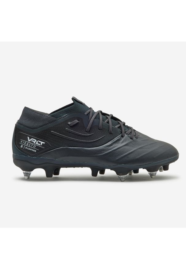 KIPSTA - Buty do piłki nożnej Kipsta Viralto IV SG Pro Evolution skóra Premium. Kolor: szary, niebieski, wielokolorowy. Materiał: skóra. Szerokość cholewki: normalna. Sport: piłka nożna