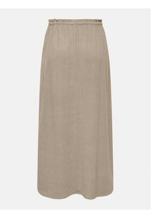 only - ONLY Spódnica midi Solvi 15338678 Beżowy Regular Fit. Kolor: beżowy. Materiał: wiskoza