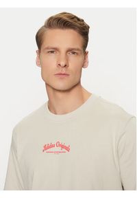 Adidas - adidas T-Shirt JD0667 Beżowy Loose Fit. Kolor: beżowy. Materiał: bawełna #2