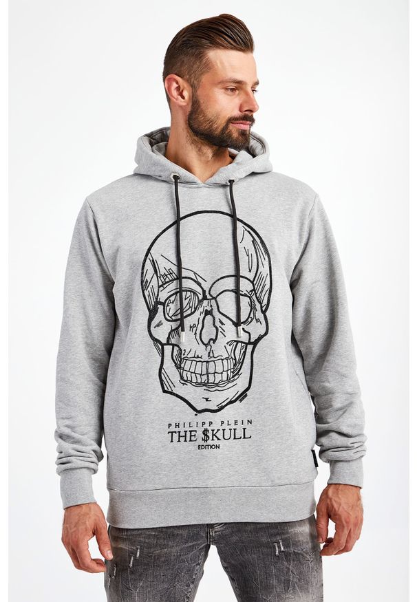 Philipp Plein - BLUZA PHILIPP PLEIN. Typ kołnierza: kaptur. Wzór: melanż